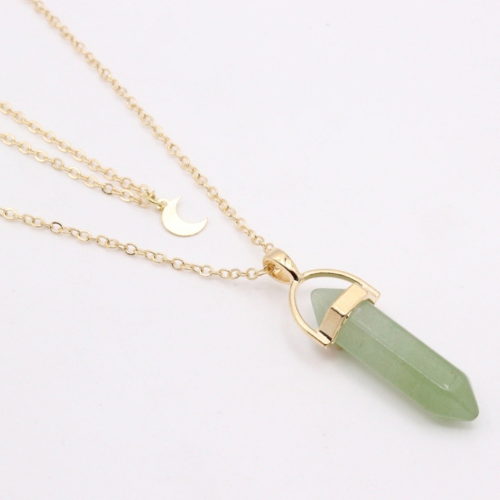 Cyrstal Pendant Layered Necklace